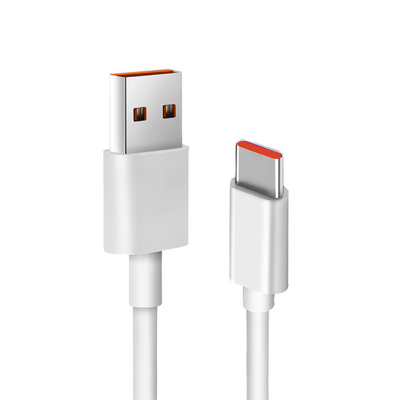 cabo de dados de carregamento 20V de USB da cor branca do comprimento de 1m 3A 60W USB 3,1 para o carregamento rápido