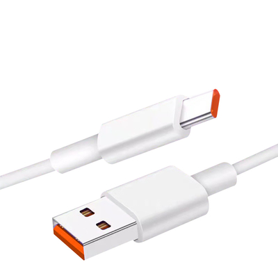 cabo de dados de carregamento 20V de USB da cor branca do comprimento de 1m 3A 60W USB 3,1 para o carregamento rápido
