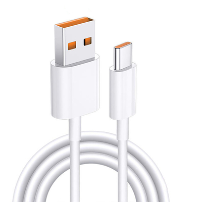 cabo de dados de carregamento 20V de USB da cor branca do comprimento de 1m 3A 60W USB 3,1 para o carregamento rápido
