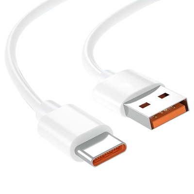 cabo de dados de carregamento 20V de USB da cor branca do comprimento de 1m 3A 60W USB 3,1 para o carregamento rápido