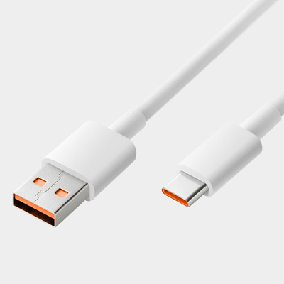 cabo de dados de carregamento 20V de USB da cor branca do comprimento de 1m 3A 60W USB 3,1 para o carregamento rápido