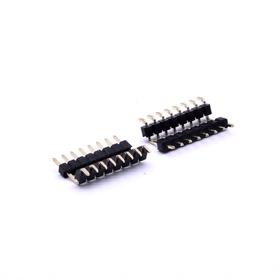 A fileira dobro plástica imprimiu conectores da placa de circuito, passo SMD Pin Header de 2.54mm
