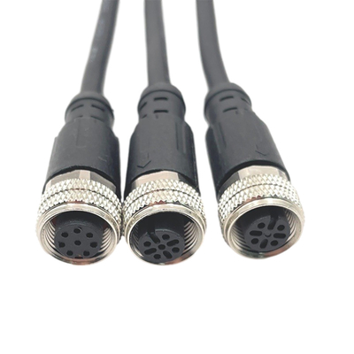 Homem impermeável dos conjuntos de cabo M12 à fêmea com 4 Pin 8 Pin Connector