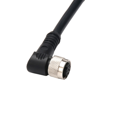 Cabo de fio elétrico do ângulo direito com IP67 M12 2 Pin impermeável 4 Pin Connector do Pin 3