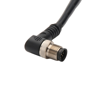 Cabo de fio elétrico do ângulo direito com IP67 M12 2 Pin impermeável 4 Pin Connector do Pin 3