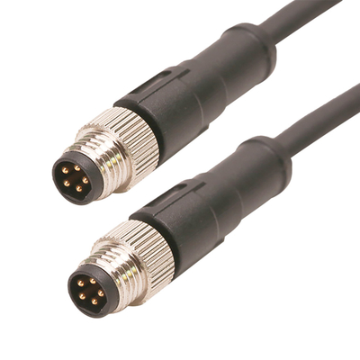 IP67 o conector impermeável do cabo M8 cabografa 5 Pin Female Molding Shield o revestimento de PVC que cabografa o &quot;trotinette&quot; elétrico da bicicleta