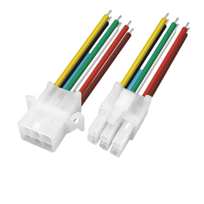 Chicote de fios personalizado multi cor do fio com equivalente do conector do passo 3191 de 3.96mm