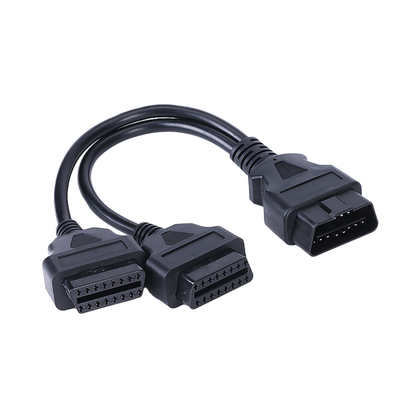 2 em 1 homem do chicote de fios 16pins do fio do automóvel de Overmolded ao tipo fêmea do divisor de 2 Y