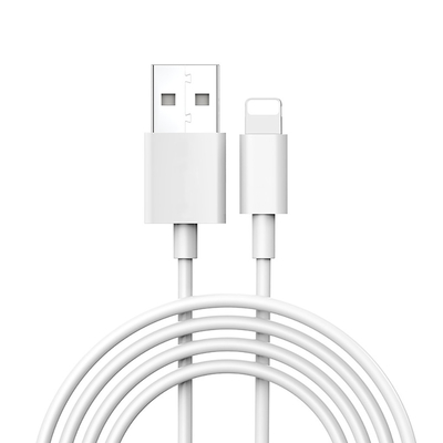 Cabo de dados de carregamento 2.4A do PVC USB do ODM do OEM para Iphone que carrega rapidamente