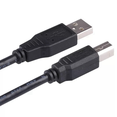 Cabo de alta velocidade preto de USB, um homem a uma impressora fêmea Cord de 2,0 USB