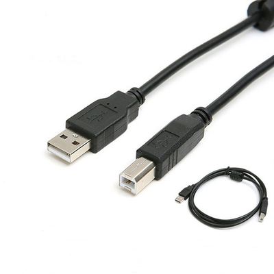 Cabo de alta velocidade preto de USB, um homem a uma impressora fêmea Cord de 2,0 USB