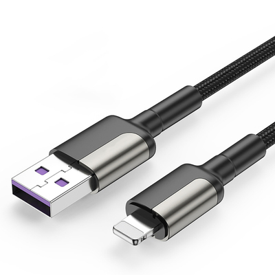 O cabo de dados de carregamento rápido do OEM, micro USB de nylon cabografa 2.4A para Iphone