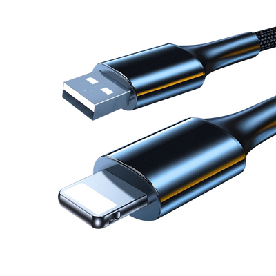 O cabo de dados de carregamento rápido do OEM, micro USB de nylon cabografa 2.4A para Iphone