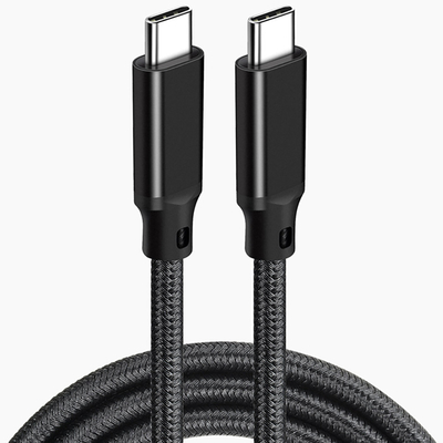 do cabo trançado de nylon de USB C do comprimento de 3Ft cor preta para a tabuleta do portátil