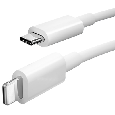 cor branca de carregamento do Usb C a do C do cabo de dados Usb3.1 de USB do comprimento de 3Ft com revestimento de PVC