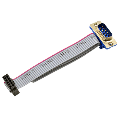 DB liso 9 Pin Male To Female Connector do conjunto de cabo da fita do comprimento de 30cm