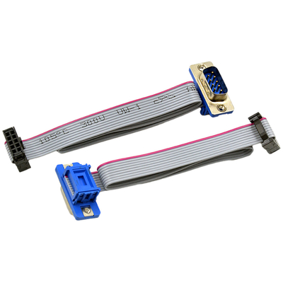 DB liso 9 Pin Male To Female Connector do conjunto de cabo da fita do comprimento de 30cm