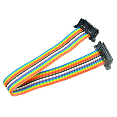 Conectores personalizados do passo do calibre de fio AWG28# de IDC 16 Pin Flat Ribbon Cable With 2.54mm