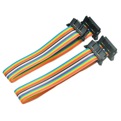 Conectores personalizados do passo do calibre de fio AWG28# de IDC 16 Pin Flat Ribbon Cable With 2.54mm