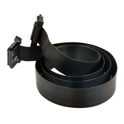 Passo liso da cor preta IDC 40 Pin Ribbon Cable 2.54mm para o computador automotivo