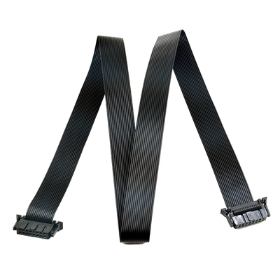 Passo liso da cor preta IDC 40 Pin Ribbon Cable 2.54mm para o computador automotivo