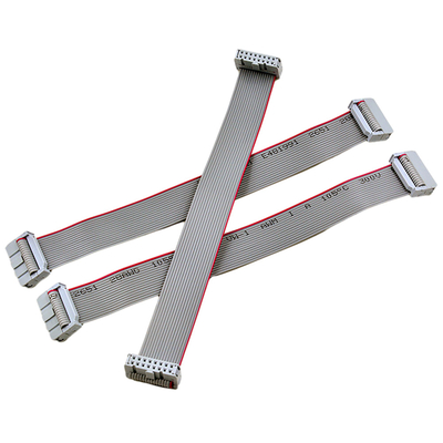 tipo liso dobro tomada masculina do cabo de fita UL2651 da fileira IDC de 2.54mm de 28AWG