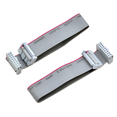 tipo liso dobro tomada masculina do cabo de fita UL2651 da fileira IDC de 2.54mm de 28AWG