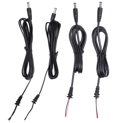 Conjuntos masculinos e fêmeas do cabo distribuidor de corrente com C.C. do protetor da fiação tambor Jack de 5.5mm x de 2.1mm