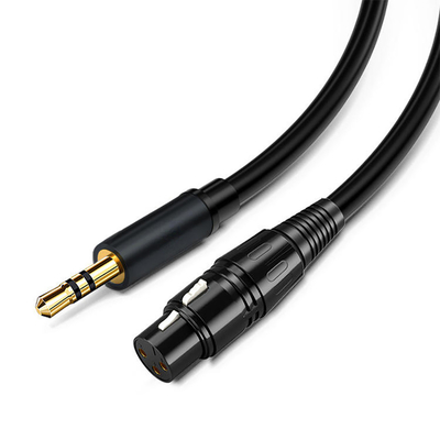 3,5 homem personalizado do Pin XLR do milímetro Jack Coiled Cable 7 à fêmea 3 Pin Xlr For Video Audio