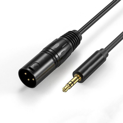 3,5 homem personalizado do Pin XLR do milímetro Jack Coiled Cable 7 à fêmea 3 Pin Xlr For Video Audio