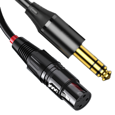 3,5 homem personalizado do Pin XLR do milímetro Jack Coiled Cable 7 à fêmea 3 Pin Xlr For Video Audio