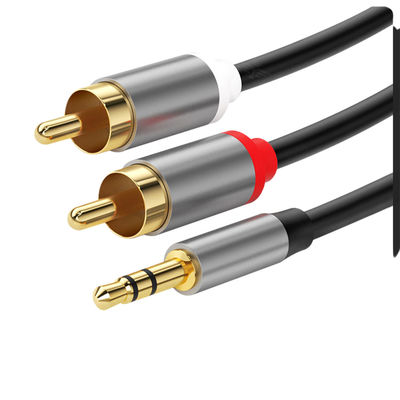 Cabos audio video coloridos, Rca 3.5Mm Digitas de Jack Cables 2 do estéreo ao homem para o carro