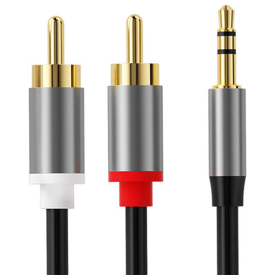 Cabos audio video coloridos, Rca 3.5Mm Digitas de Jack Cables 2 do estéreo ao homem para o carro