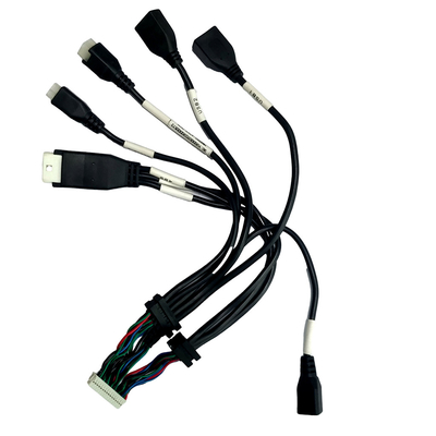 ATX que abriga o alojamento do friso do fio do conjunto de cabo JST de Overmolding PH2.0 à fêmea USB2.0
