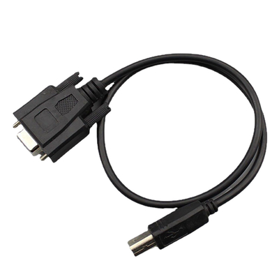 Fêmea feita sob encomenda dos conjuntos de cabo DB9 de RS232 Overmolding ao tipo masculino de USB 2,0 B