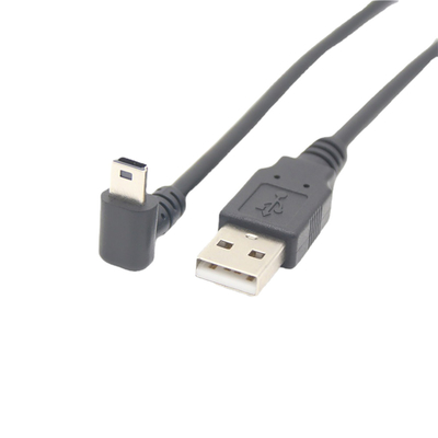 Cabo de dados de carregamento masculino Mini With Right Angle Connector de USB 2,0 USB
