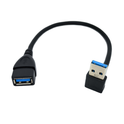 Cabo de 90 dados de carregamento de USB do ângulo direito do grau com o homem de USB 3,0 ao adaptador fêmea