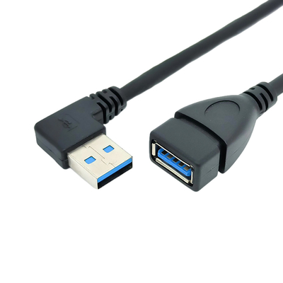 Cabo de 90 dados de carregamento de USB do ângulo direito do grau com o homem de USB 3,0 ao adaptador fêmea
