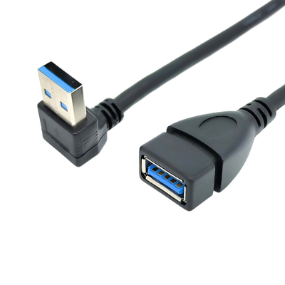 Cabo de 90 dados de carregamento de USB do ângulo direito do grau com o homem de USB 3,0 ao adaptador fêmea