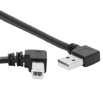 Grau L tipo ângulo esquerdo duplo de Data Cable With 90 da impressora de USB de 1 medidor do ângulo direito