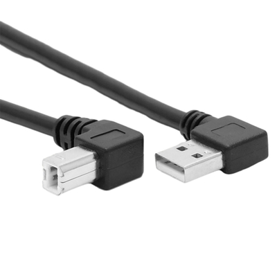 Grau L tipo ângulo esquerdo duplo de Data Cable With 90 da impressora de USB de 1 medidor do ângulo direito