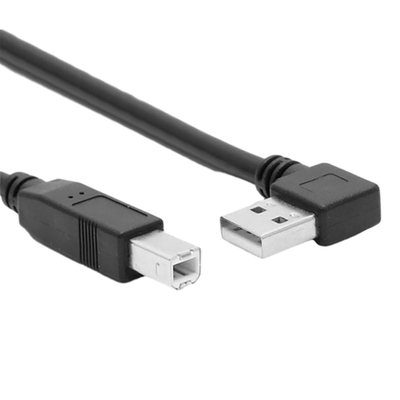 Grau L tipo ângulo esquerdo duplo de Data Cable With 90 da impressora de USB de 1 medidor do ângulo direito