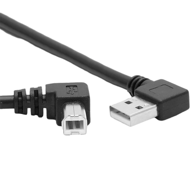 Grau L tipo ângulo esquerdo duplo de Data Cable With 90 da impressora de USB de 1 medidor do ângulo direito