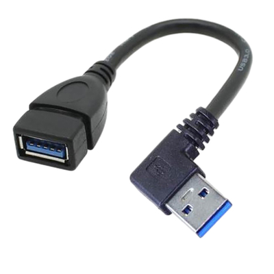 cabo de dados de carregamento de 2.4A USB, direito ACIMA abaixo do cabo distribuidor de corrente esquerdo da extensão do ângulo