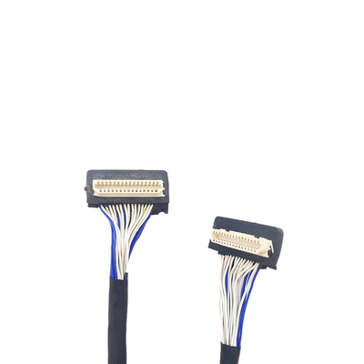 Cabo feito sob encomenda de DF9 31pin LVDS, tipo do conector do passo de Flex Coaxial Cable 1mm