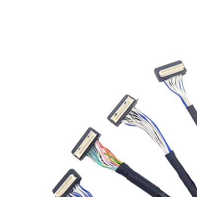 Cabo feito sob encomenda de DF9 31pin LVDS, tipo do conector do passo de Flex Coaxial Cable 1mm