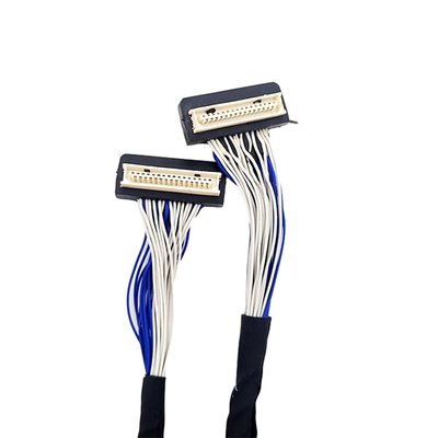 Cabo feito sob encomenda de DF9 31pin LVDS, tipo do conector do passo de Flex Coaxial Cable 1mm