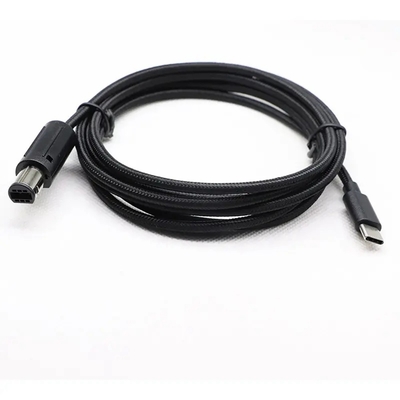 homem trançado de Cable Type C USB 2,0 do controlador de 2m Gamecube ao homem 6pin