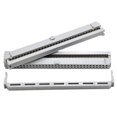 64 contato Gray Insulation For Flat Cable do conector do Pin 2,54 milímetro IDC único