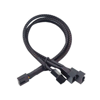 2.54mm Pitch Amp Conector Cable Assemblies Alumínio Folha Shielded Arnese de fio para PC Ventilador